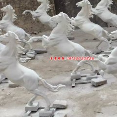 石雕馬，漢白玉馬雕塑