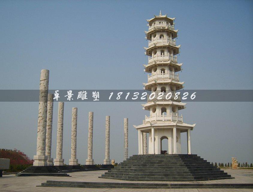 石塔,漢白玉石塔雕塑