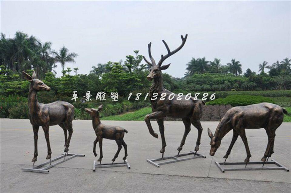 小鹿銅雕,公園動(dòng)物銅雕