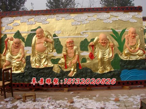十八羅漢銅浮雕,寺廟銅浮雕