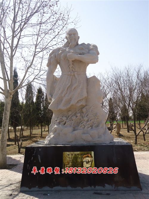 玻璃鋼伏羲雕塑,玻璃鋼人物雕塑 (3)