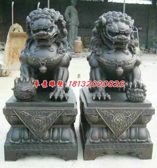 銅獅子，北京獅銅雕