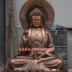 銅佛像，三寶佛銅雕