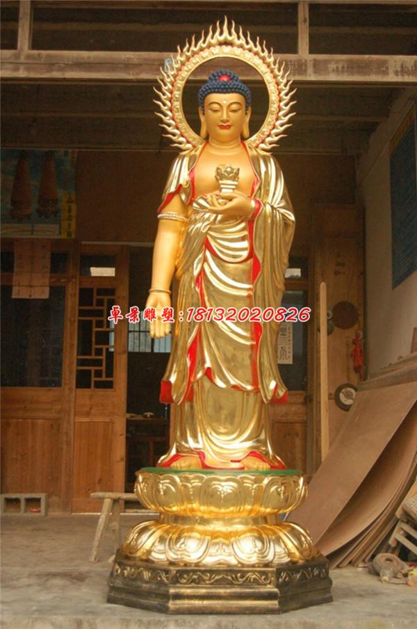 玻璃鋼如來佛雕塑,彩繪玻璃鋼佛像