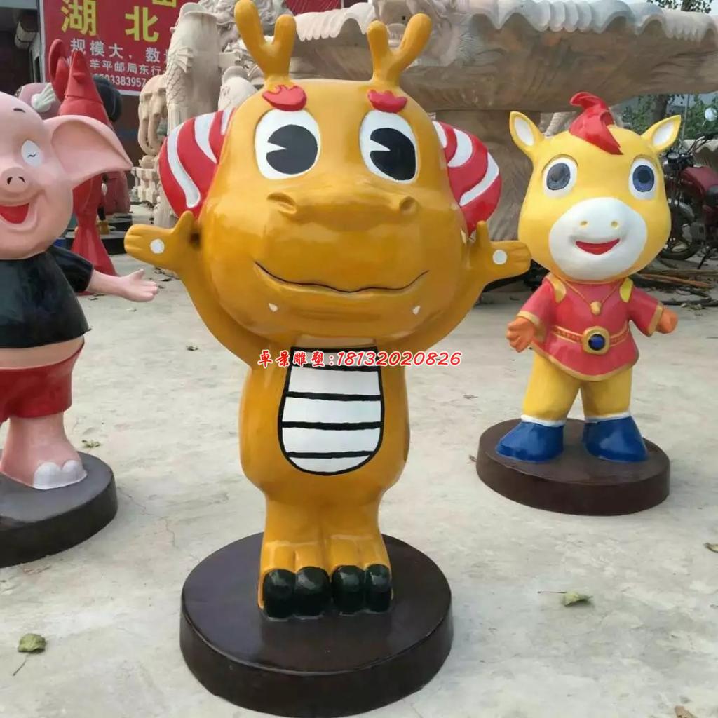 玻璃鋼十二生肖雕塑,玻璃鋼卡通動物雕塑 (7)