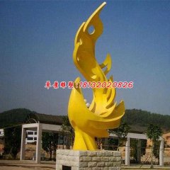 不銹鋼鳳凰雕塑,抽象鳳凰雕塑