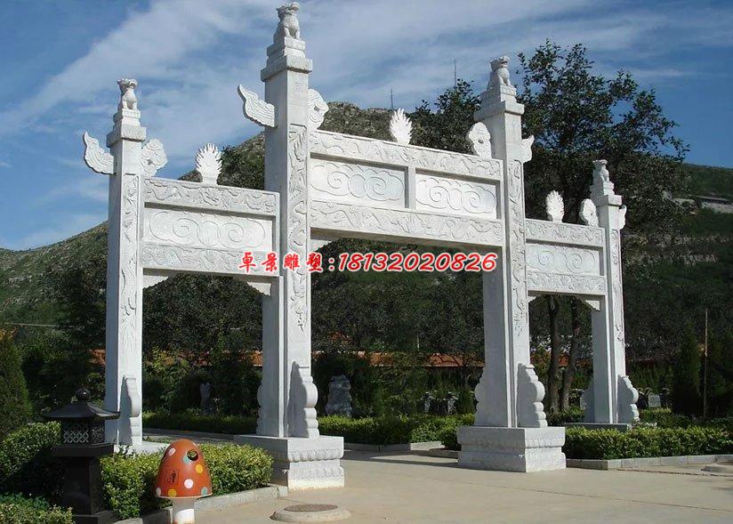 石雕牌坊,大理石牌坊,標志牌坊雕塑 (3)