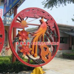 不銹鋼鳳凰雕塑,景觀不銹鋼雕塑