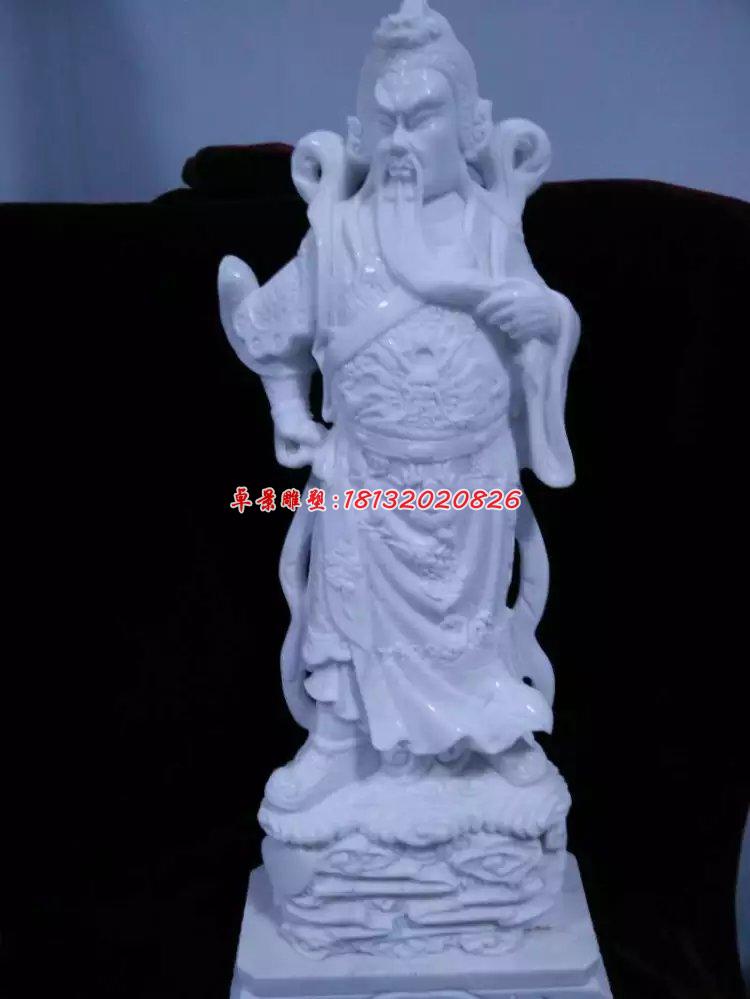 關(guān)公石雕,漢白玉關(guān)公石雕 (2)