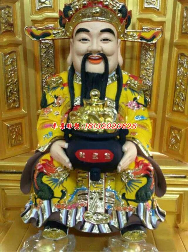 玻璃鋼財神雕塑,玻璃鋼神仙雕塑
