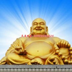 彌勒佛銅雕,鎏金銅佛像