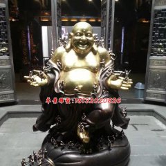 彌勒佛銅雕,貼金彌勒佛雕塑