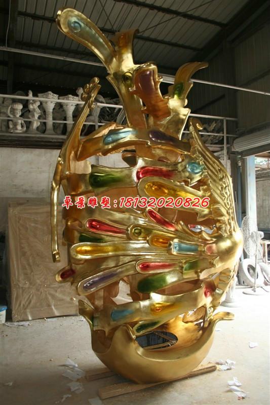 玻璃鋼鳳凰雕塑,玻璃鋼動(dòng)物雕塑