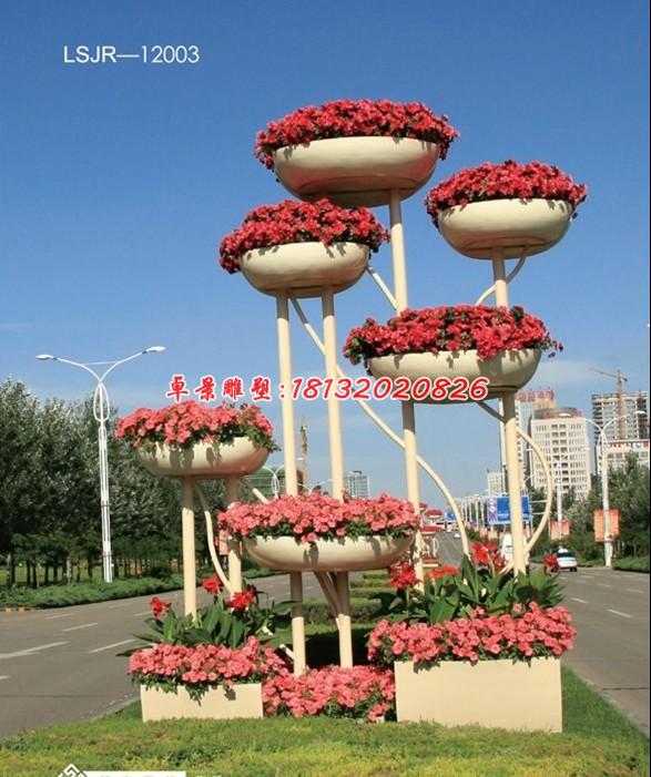 玻璃鋼花盆雕塑,玻璃鋼花架雕塑 (5)