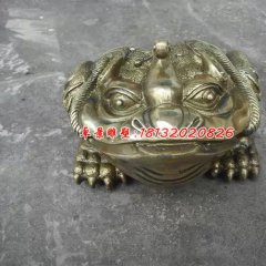 金蟾銅雕,小型招財金蟾銅雕