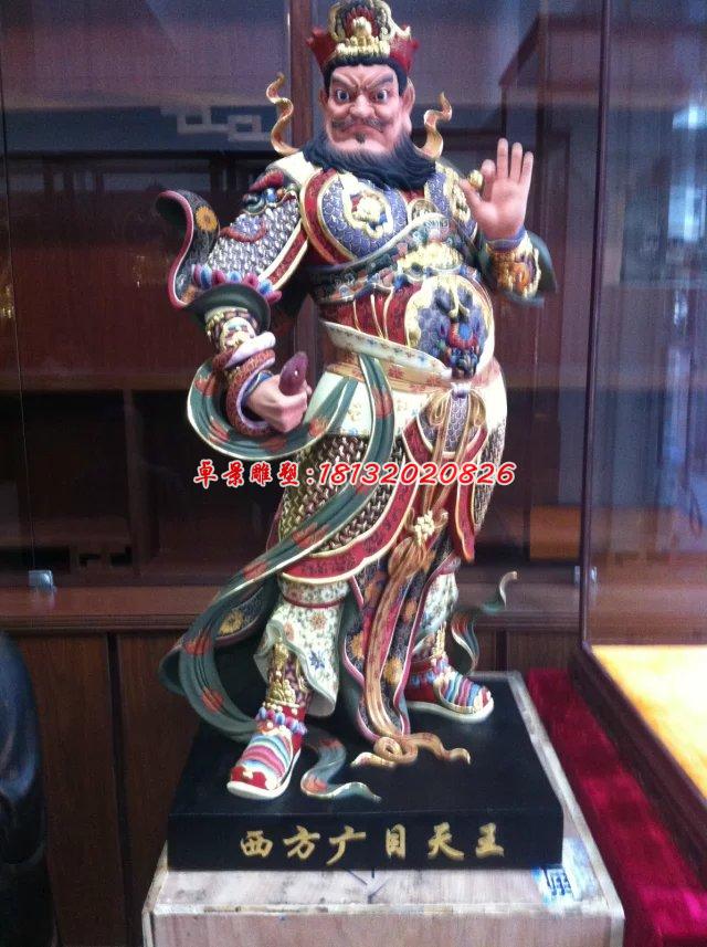 玻璃鋼廣目天王雕塑，玻璃鋼彩繪雕塑