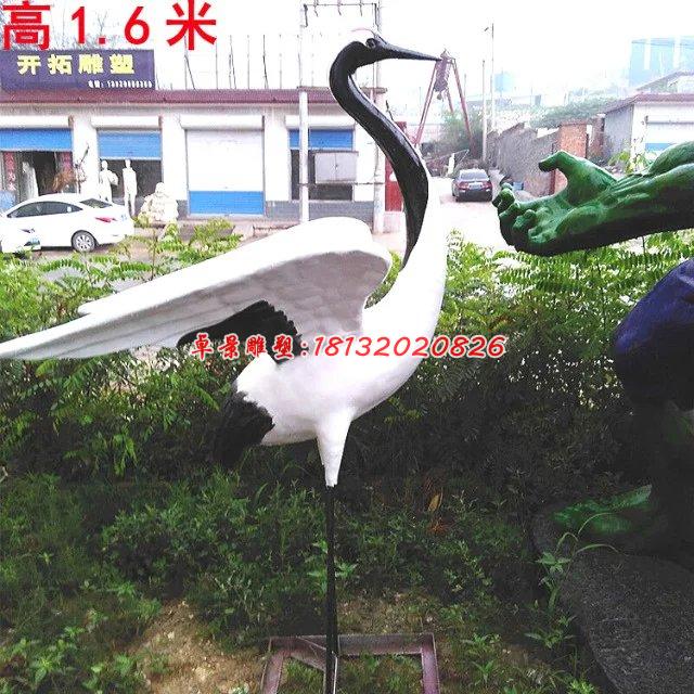 玻璃鋼丹頂鶴雕塑,玻璃鋼仙鶴雕塑 (1)