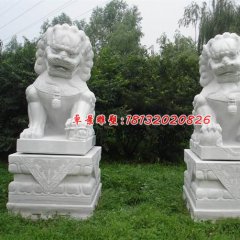 獅子石雕,漢白玉北京獅