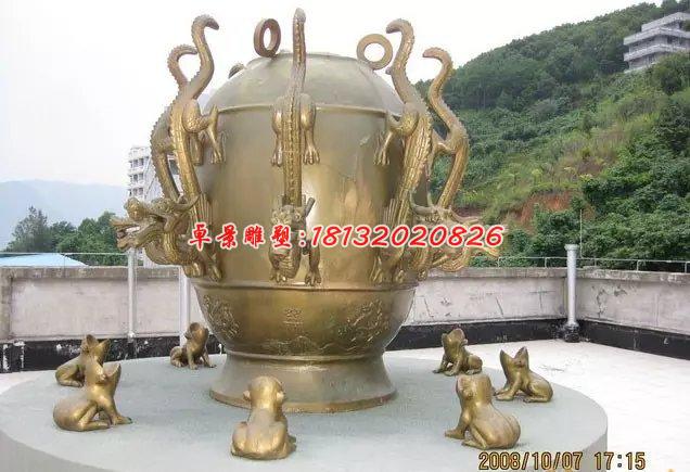地動(dòng)儀銅雕,寺廟景觀銅雕
