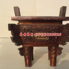 聚財(cái)寶鼎雕塑,企業(yè)鼎銅雕