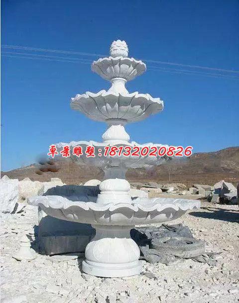 漢白玉跌水盆石雕 ，跌水盆噴泉雕塑