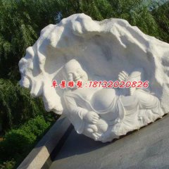 彌勒佛石浮雕，漢白玉佛像浮雕