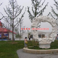 西方小孩石雕,漢白玉景觀石雕