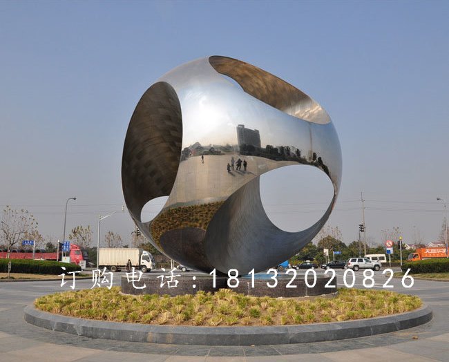 不銹鋼球雕塑,廣場球不銹鋼雕塑