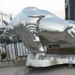 不銹鋼拓荒牛,開(kāi)荒牛雕塑