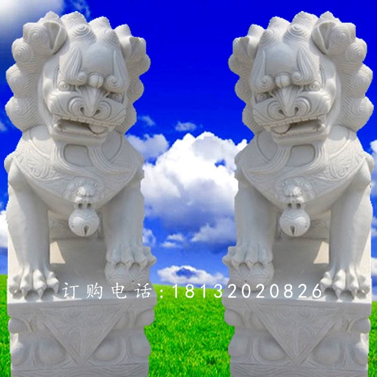 漢白玉獅子雕塑,石獅子石雕
