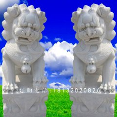 漢白玉獅子雕塑,石獅子石雕
