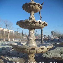 跌水盆噴泉雕塑,三層跌水盆石雕