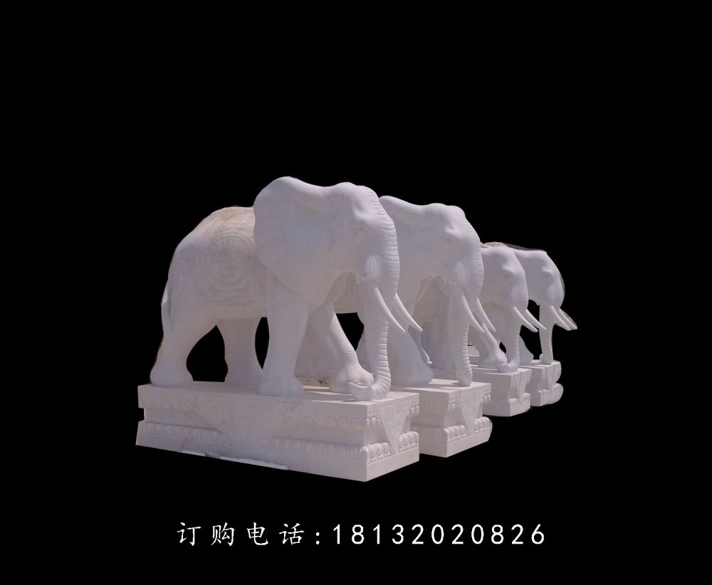 石雕大象,石雕動(dòng)物雕塑 (3)