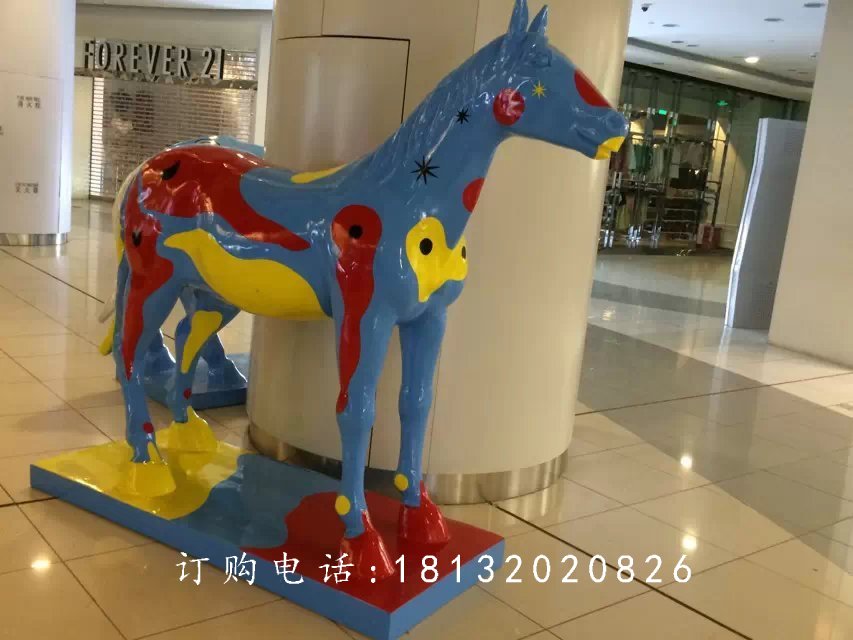 玻璃鋼馬,商場(chǎng)景觀雕塑 (1)