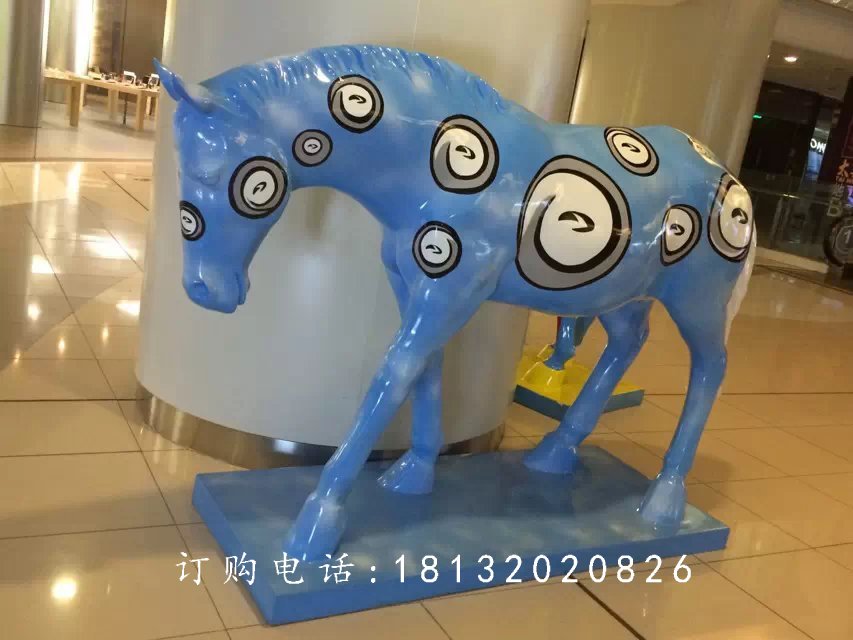 玻璃鋼馬,商場(chǎng)景觀雕塑 (3)