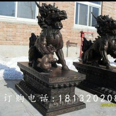 麒麟銅雕,古代神獸銅雕