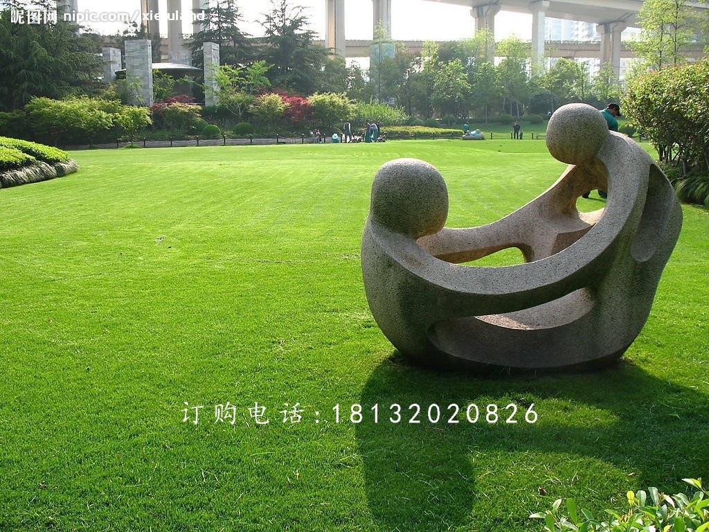 抽象人物石雕，公園抽象人物石雕