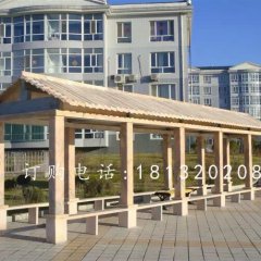石雕走廊，小區石長廊雕塑