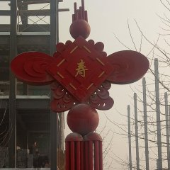 不銹鋼中國結雕塑,公園景觀不銹鋼雕塑