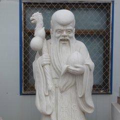 漢白玉老壽星雕塑，石雕壽星公