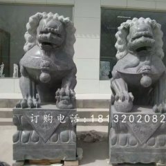 青石獅子雕塑,石雕北京獅