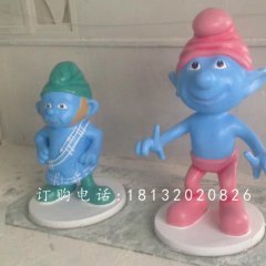 藍(lán)精靈雕塑，卡通玻璃鋼雕塑