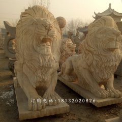 趴著的匯豐獅石雕,公園動物石雕