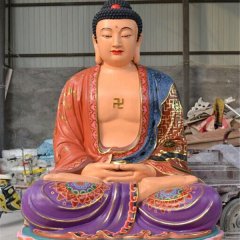 玻璃鋼如來雕塑,彩繪如來雕像