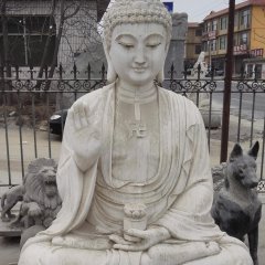 坐式如來(lái)佛雕塑，大理石佛像