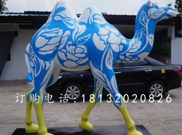 玻璃鋼駱駝雕塑,彩繪駱駝雕塑