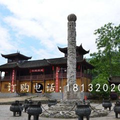 大理石柱子,迎龍柱石雕