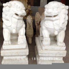 小獅子石雕,漢白玉獅子雕塑