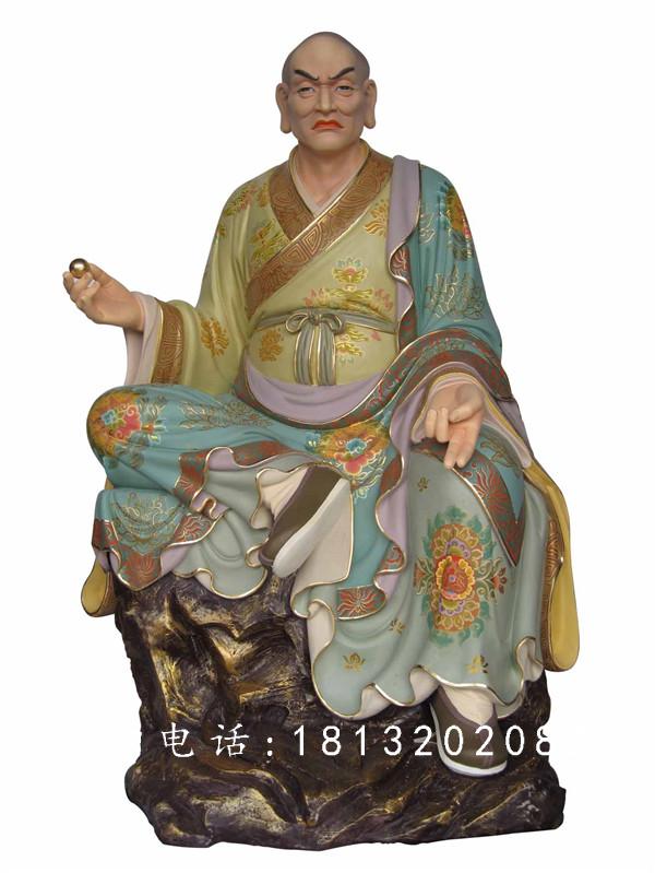 玻璃鋼十八羅漢雕塑，玻璃鋼彩繪佛像雕塑 (4)