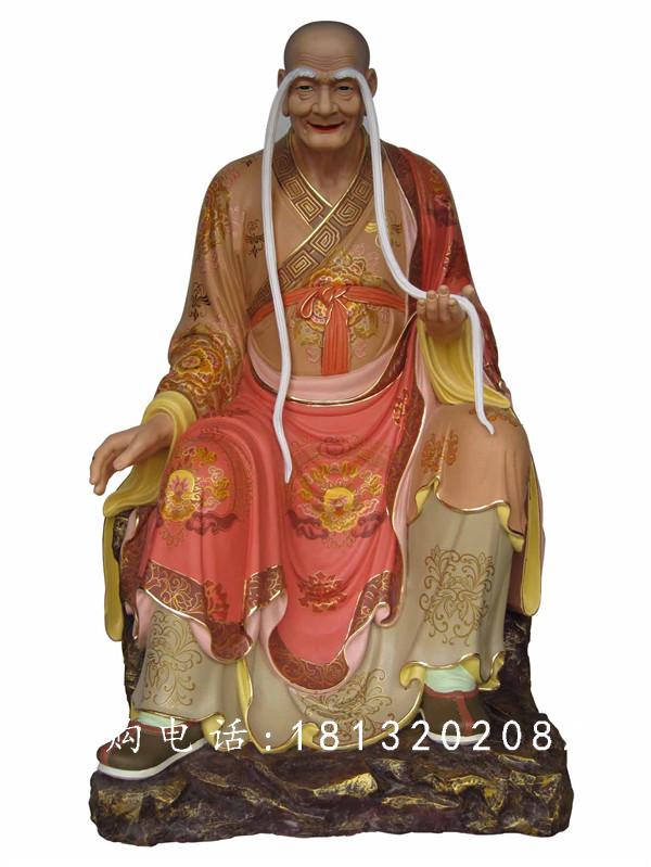玻璃鋼十八羅漢雕塑，玻璃鋼彩繪佛像雕塑 (5)
